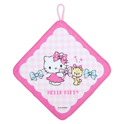 SANRIO Hand Towel With Loop Set 3 Pcs Hello Kitty- Japan Figure Store - #1 Bring To You The Best Japanese Goods