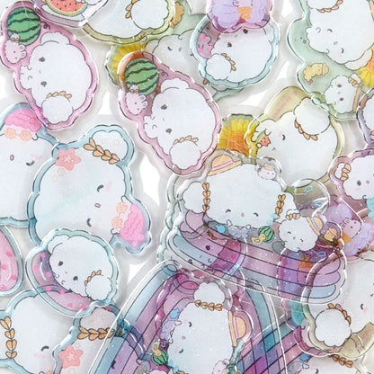SANRIO Summer Sticker Pack Clear Cogimyun- Japan Figure Store - #1 Bring To You The Best Japanese Goods
