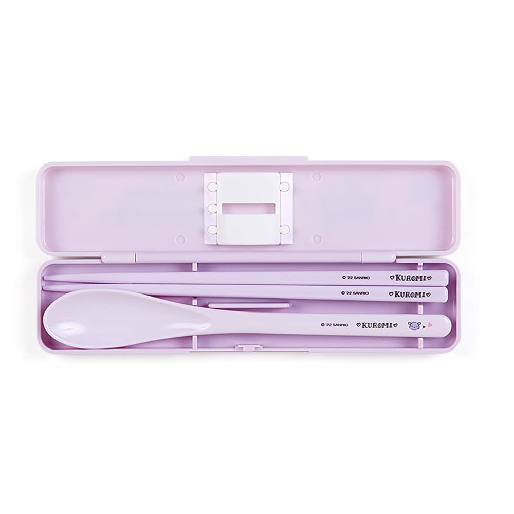 SANRIO Chopsticks And Spoon Set Kuromi- Japan Figure Store - #1 Bring To You The Best Japanese Goods