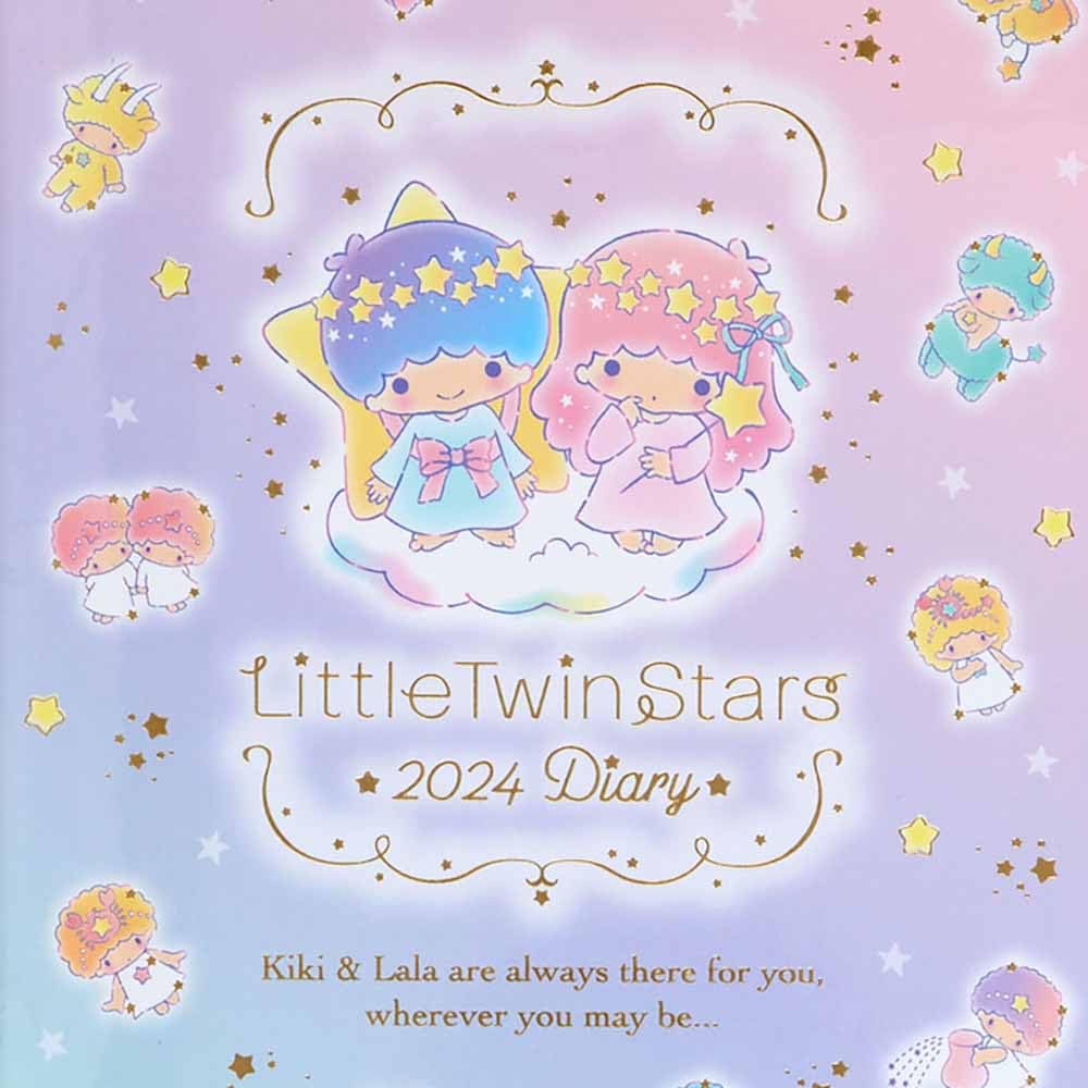 Sanrio Little Twin Stars Japan B6 Diary 2024 Horizontal Ruled Type 703907- Japan Figure Store - #1 Bring To You The Best Japanese Goods
