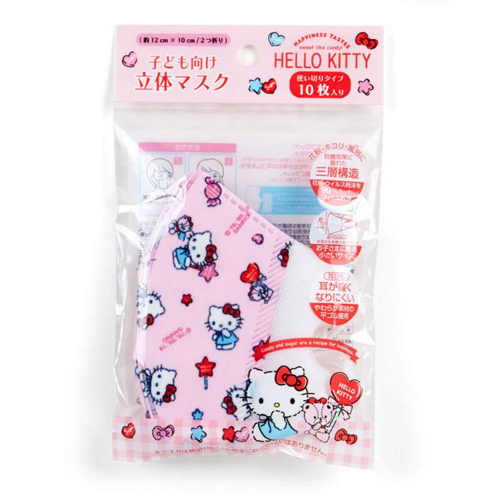 Sanrio Hello Kitty 3D Masks for Kids 3-Layer Soft Rubber 10-Pack- Japan Figure Store - #1 Bring To You The Best Japanese Goods