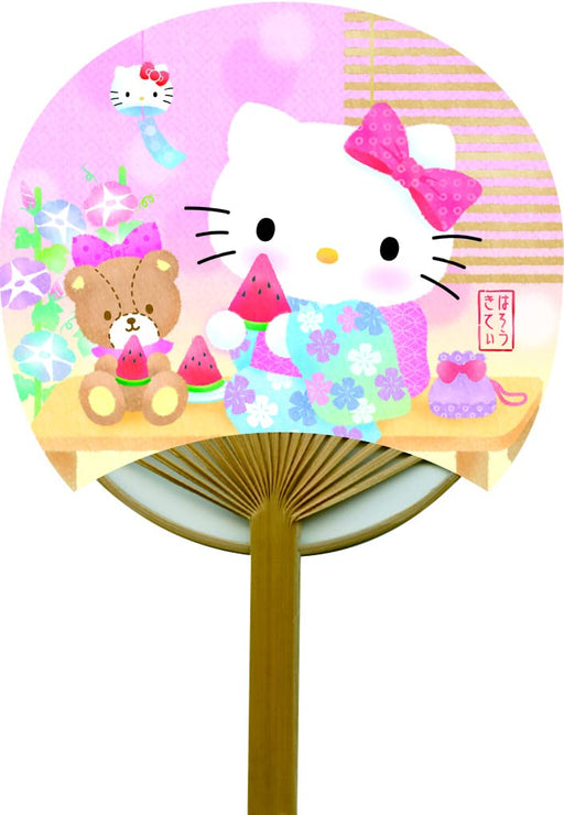 Sanrio Hello Kitty Kitty-Chan Bamboo Fan Greeting Card W/ Mini Card | Summer | Japan | Overseas Shipping Available- Japan Figure Store - #1 Bring To You The Best Japanese Goods