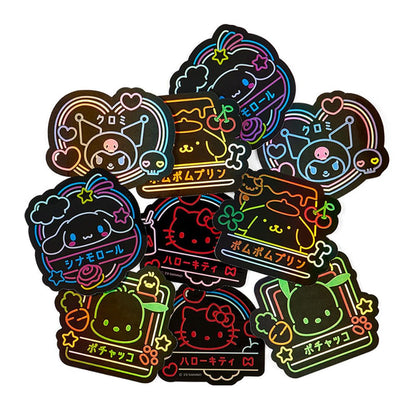 Sanrio Characters Sticker Set Vivid Neon 563331- Japan Figure Store - #1 Bring To You The Best Japanese Goods