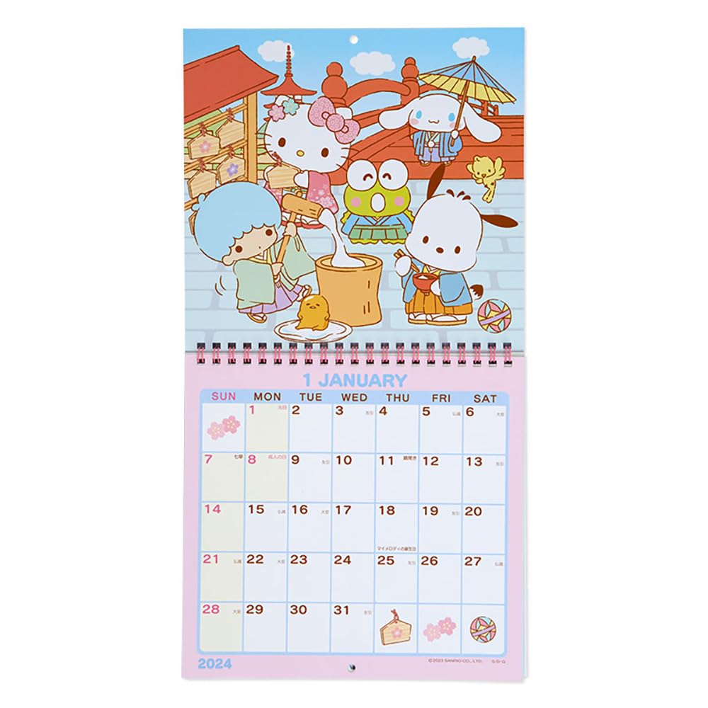 Sanrio Japan Characters Wall Calendar 2024 - 701335- Japan Figure Store - #1 Bring To You The Best Japanese Goods