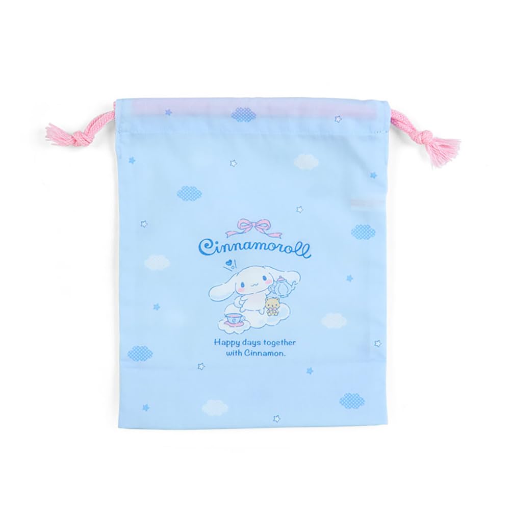 Sanrio Cinnamoroll Gusseted Drawstring Bag Japan 254452 S- Japan Figure Store - #1 Bring To You The Best Japanese Goods
