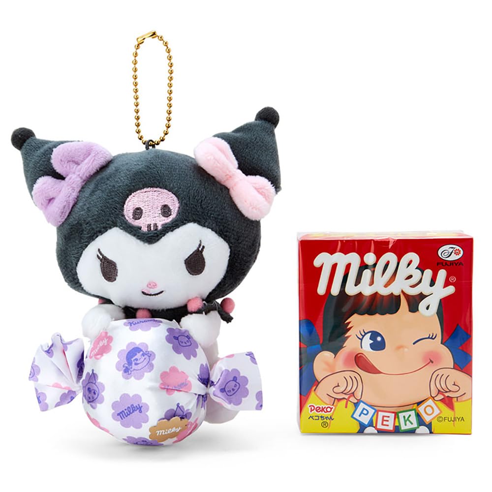 Sanrio Sweets Set Kuromi Kuromi-Chan Milky & Mascot Holder 13.5x11x8cm 033081- Japan Figure Store - #1 Bring To You The Best Japanese Goods