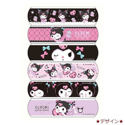 Santan Kuromi Bandage 2 322532 Sanrio Japan Adhesive Plaster 18Pcs Kids Scar Tape- Japan Figure Store - #1 Bring To You The Best Japanese Goods