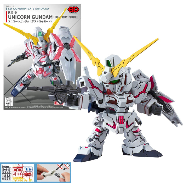 BANDAI Sd Gundam Ex-Standard Unicorn Gundam Destroy Mode Non Scale Kit- Japan Figure Store - #1 Bring To You The Best Japanese Goods