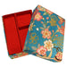 Kyoto Raku Sewing Box W/ Hook Floral Crepe Light Blue Japan- Japan Figure Store - #1 Bring To You The Best Japanese Goods