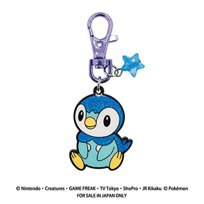SK JAPAN Pokemon Glitter Metal Keychain Piplup- Japan Figure Store - #1 Bring To You The Best Japanese Goods