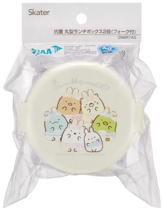 Skater Antibacterial Bento Box Sumikko Gurashi Rabbit Rice 500Ml 2 Tier Round Made In Japan Onwr1Ag-A- Japan Figure Store - #1 Bring To You The Best Japanese Goods