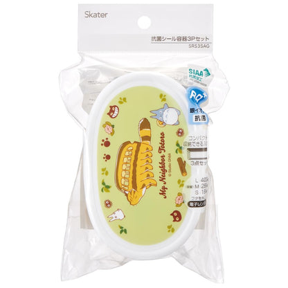 Skater Bento Box Seal Container Set 3 Totoro Cat Bus Japan 860Ml Srs3Sag-A- Japan Figure Store - #1 Bring To You The Best Japanese Goods