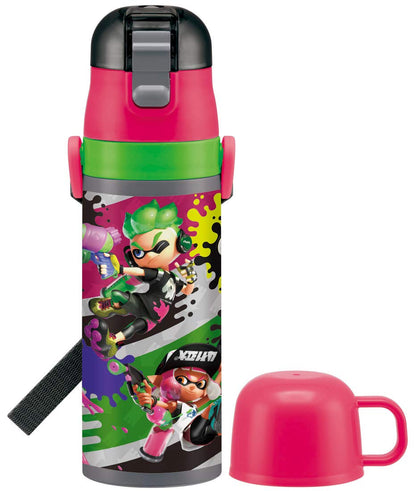 Skater Children&S 2Way Stainless Kids Water Bottle With Cup Splatoon 2 430Ml Boys Skdc4- Japan Figure Store - #1 Bring To You The Best Japanese Goods