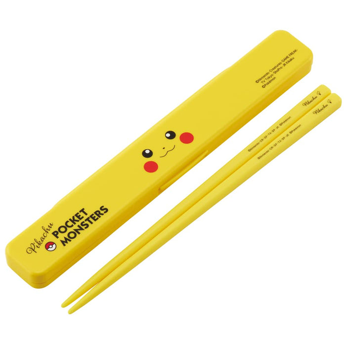Skater 18cm Chopsticks Box Set Pokemon Pikachu Face 23 Antibacterial Japan ABC3AG-A- Japan Figure Store - #1 Bring To You The Best Japanese Goods
