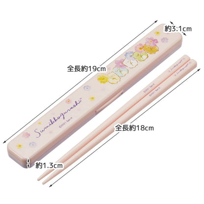 SKATER Sumikko Gurashi Chopsticks With Case Flower- Japan Figure Store - #1 Bring To You The Best Japanese Goods