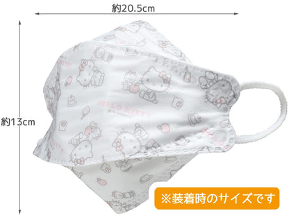 Skater High-Performance 3D Three-Dimensional Non-Woven Fabric Three-Layer Structure Mask Normal Size Hello Kitty Sanrio 5 Sheets Msksh4-A- Japan Figure Store - #1 Bring To You The Best Japanese Goods