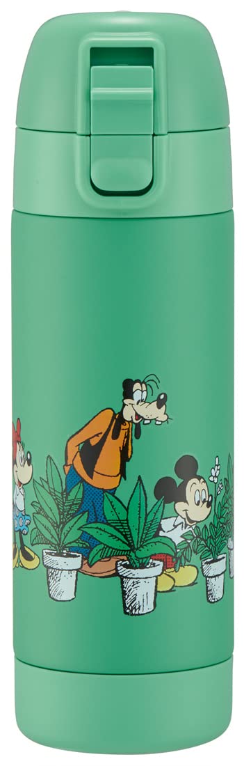 Skater 500ml Stainless Steel Water Bottle Mickey Mouse Green World- Japan Figure Store - #1 Bring To You The Best Japanese Goods