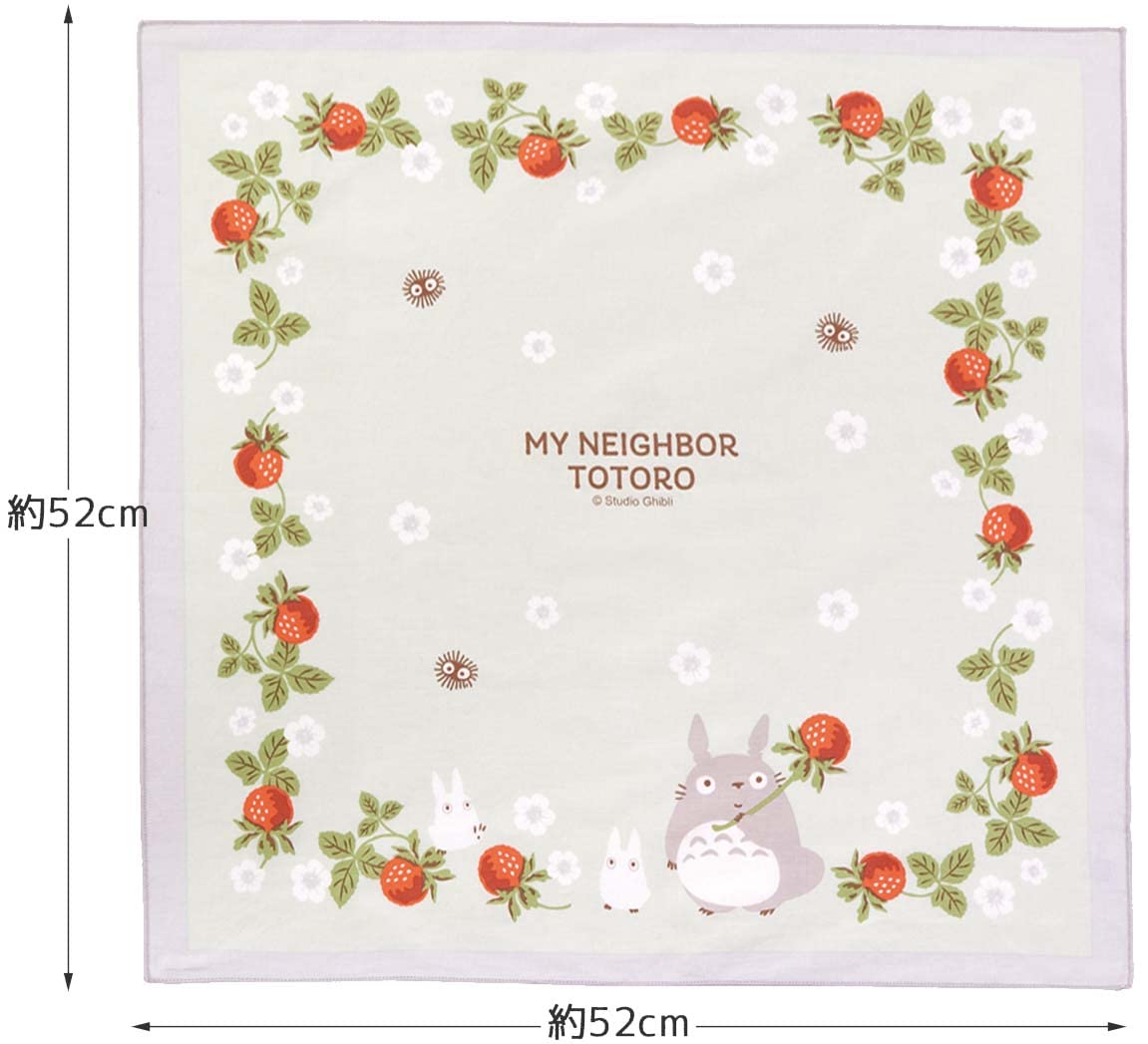 Skater Lunch Cloth Large 52 X 52 Cm My Neighbor Totoro Wooden Strawberry Made In Japan Kb56- Japan Figure Store - #1 Bring To You The Best Japanese Goods