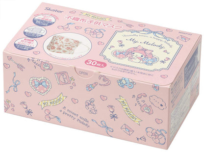 SKATER My Melody Mask For Kids 30 Pcs Box- Japan Figure Store - #1 Bring To You The Best Japanese Goods