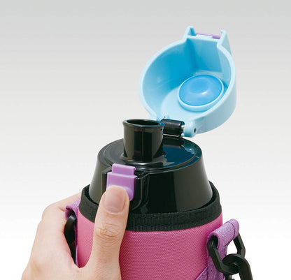 Skater 990ml Water Bottle w/ Pop Logo & Bottle Cover - KSDC10S- Japan Figure Store - #1 Bring To You The Best Japanese Goods