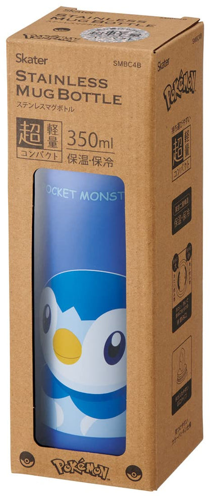 Skater Stainless Steel Mug Bottle Pokemon Piplup 350ml Water Bottle SMBC4B-A- Japan Figure Store - #1 Bring To You The Best Japanese Goods