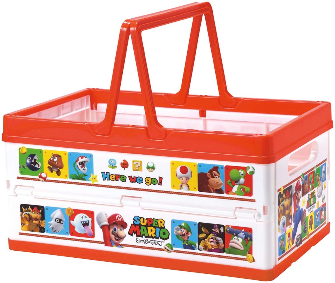 Skater Japan Folding Storage Case Basket Super Mario 38X25X19.5Cm 23 Bwot13-A- Japan Figure Store - #1 Bring To You The Best Japanese Goods
