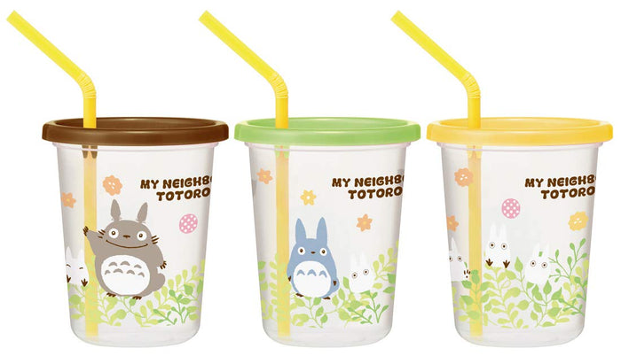 SKATER Studio Ghibli My Neighbor Totoro Tumbler Set 3 Pcs With Straw- Japan Figure Store - #1 Bring To You The Best Japanese Goods