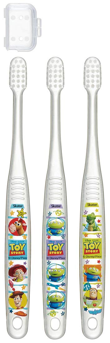SKATER Clear Soft Toothbrush Set 3 Pcs For Kindergarten Kids Toy Story- Japan Figure Store - #1 Bring To You The Best Japanese Goods