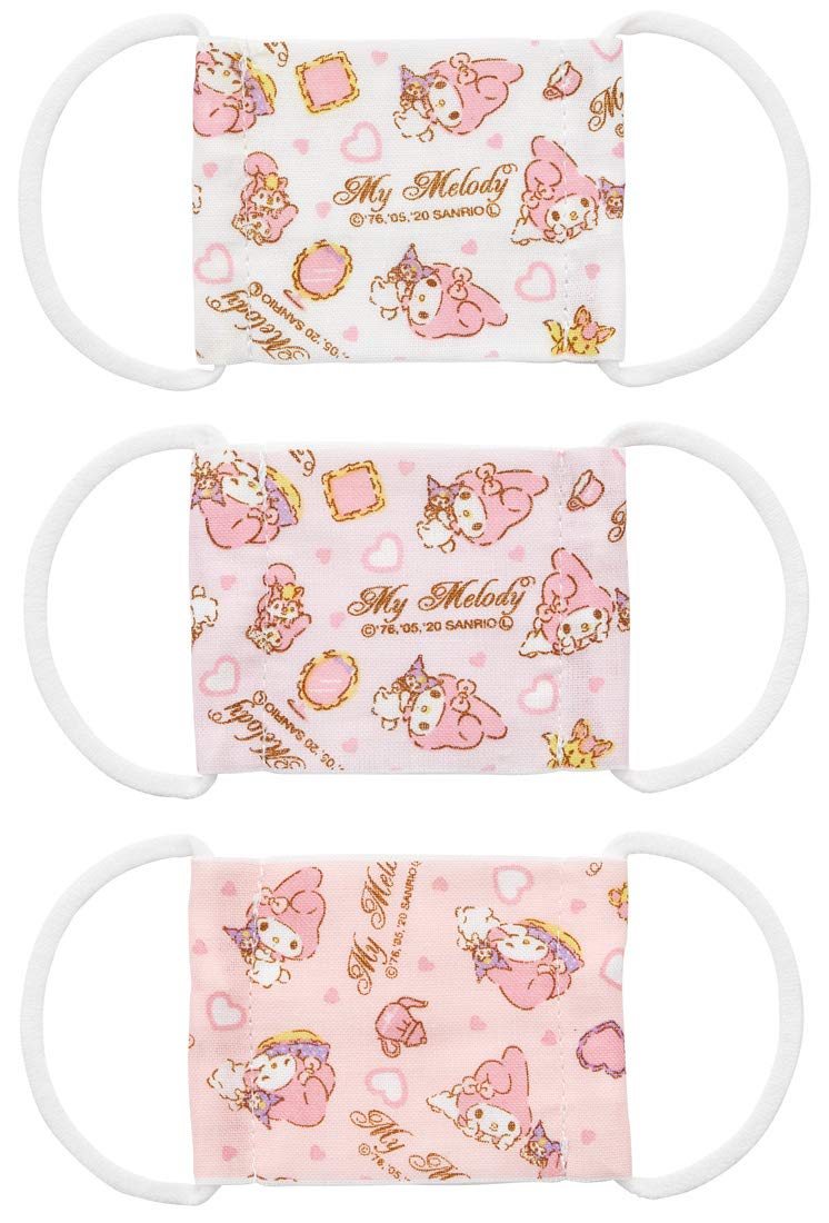 Skater Washable Gauze Mask 2-4 Years Old Baby 3 Pieces Antibacterial My Melody Sanrio 8.8 × 6.5Cm Mskg0- Japan Figure Store - #1 Bring To You The Best Japanese Goods