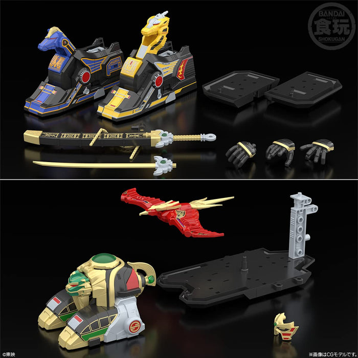 Bandai Japan Smp Five-Star Coalescence Dalian King Candy Toy 3Pcs + Ramune Candy Gosei Sentai Dairanger- Japan Figure Store - #1 Bring To You The Best Japanese Goods