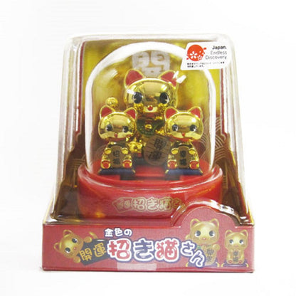 Santa'S Solar Golden Lucky Maneki Neko From Japan- Japan Figure Store - #1 Bring To You The Best Japanese Goods