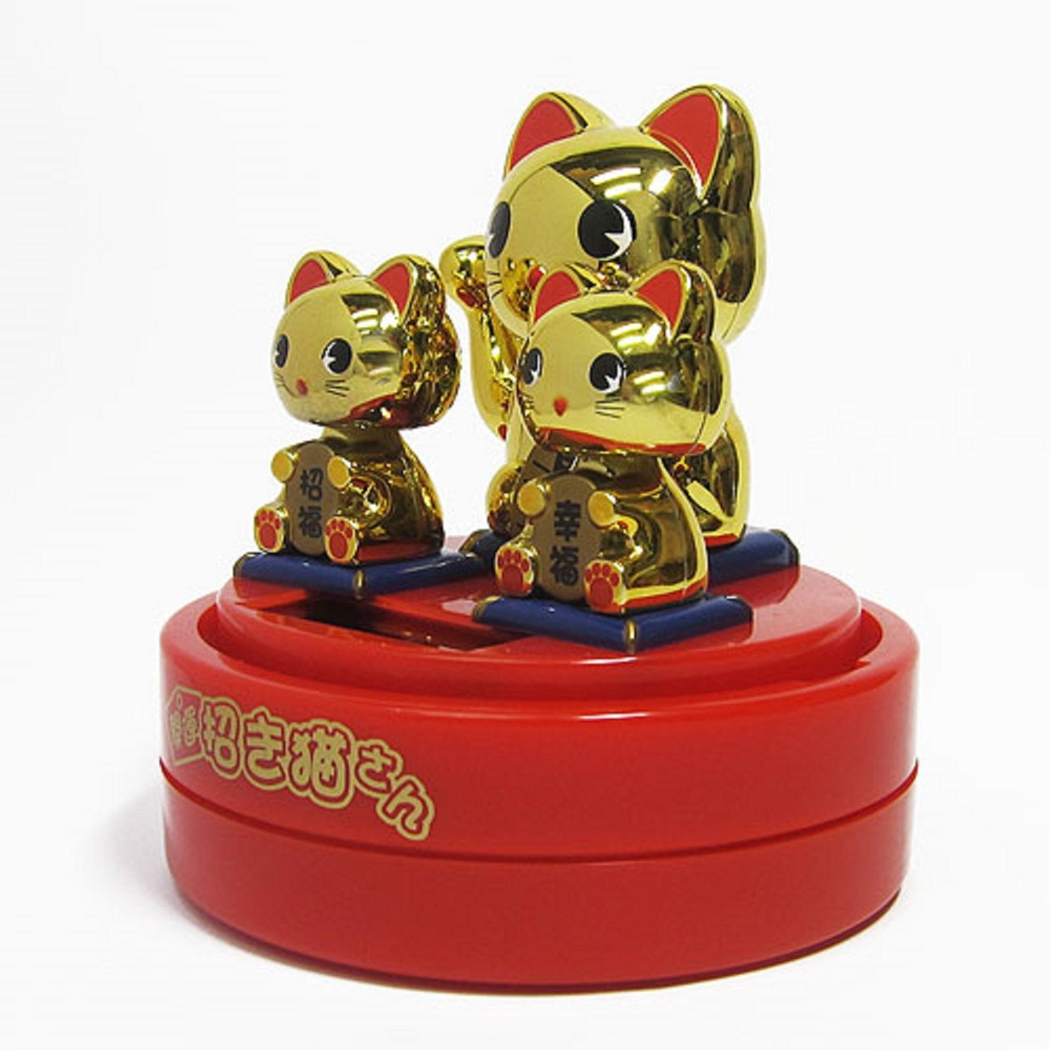Santa'S Solar Golden Lucky Maneki Neko From Japan- Japan Figure Store - #1 Bring To You The Best Japanese Goods