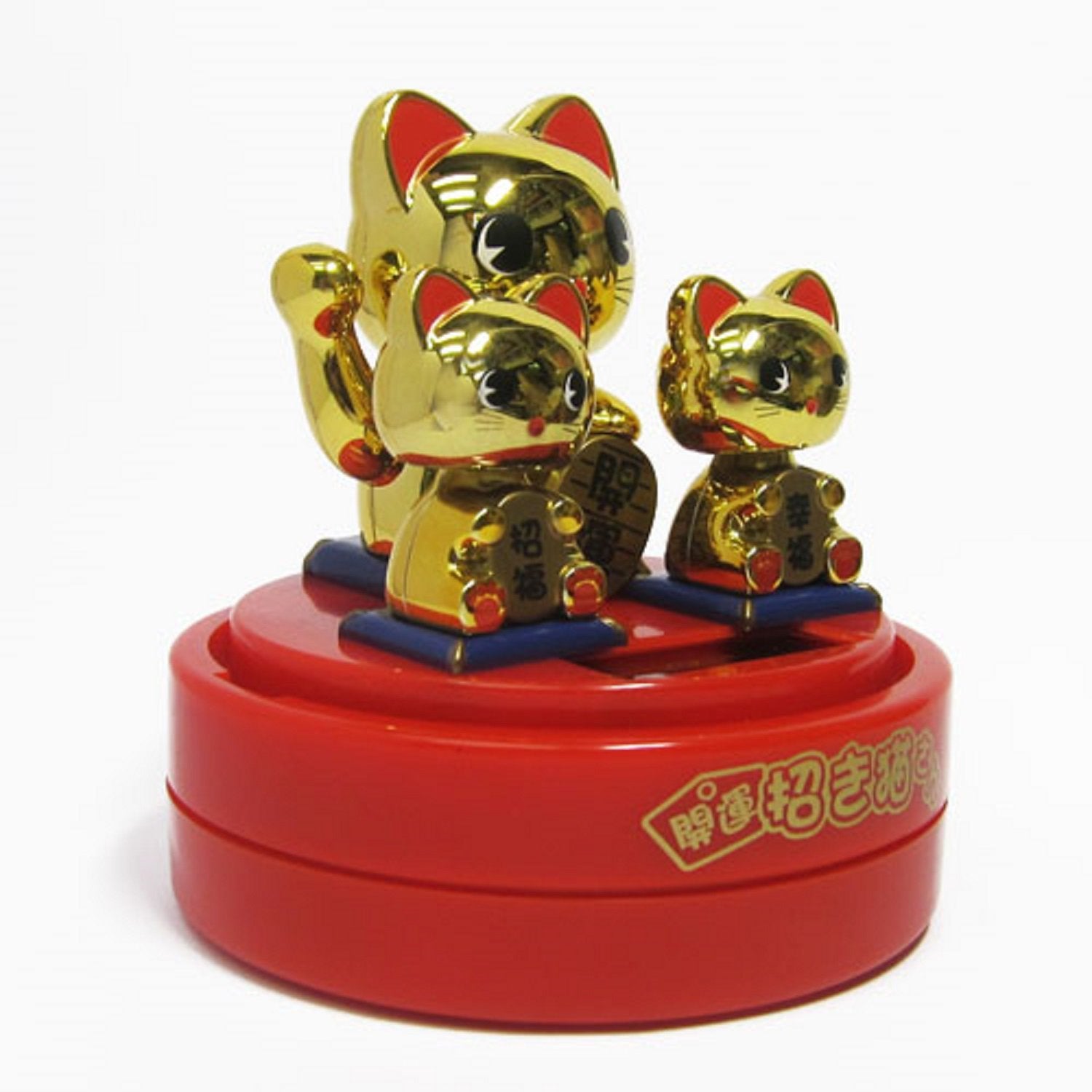 Santa'S Solar Golden Lucky Maneki Neko From Japan- Japan Figure Store - #1 Bring To You The Best Japanese Goods