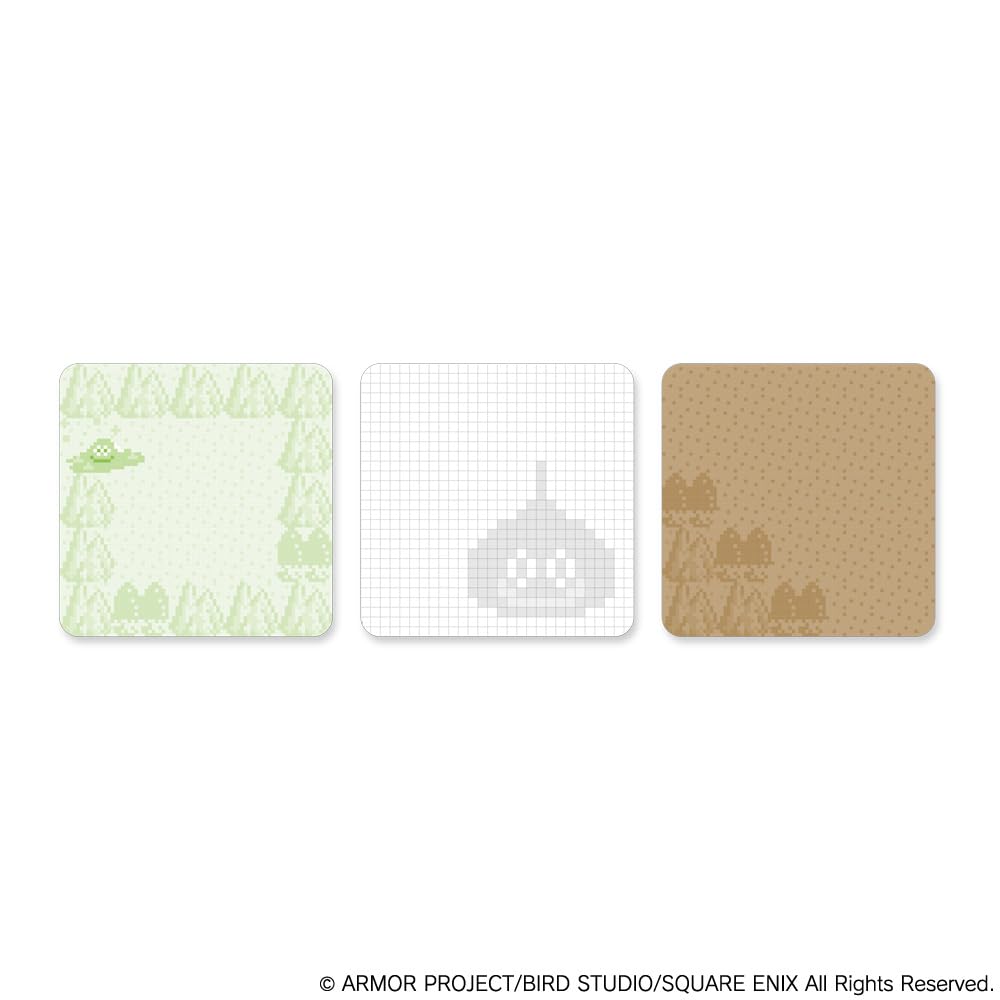 Square Enix Dragon Quest Sticky Notes 3 Types Field Green Stationery Set- Japan Figure Store - #1 Bring To You The Best Japanese Goods