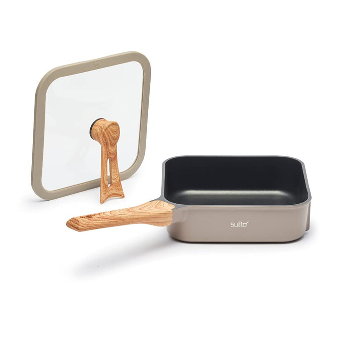 Doshisha Japan Greige Deep Type Square Frying Pan 20X6Cm Sutto- Japan Figure Store - #1 Bring To You The Best Japanese Goods