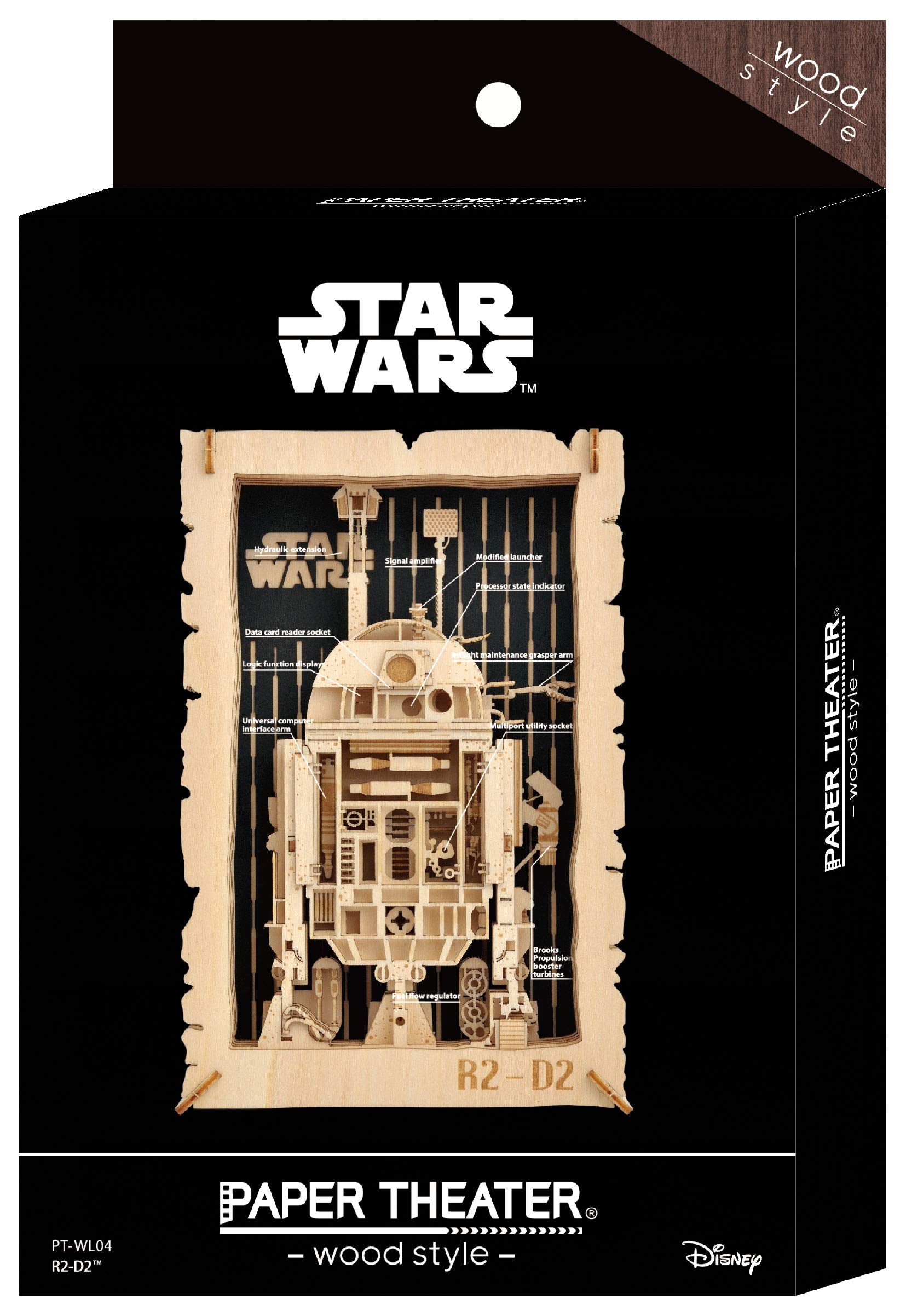 ENSKY Paper Theater Pt-Wl04 Wood Style Studio Ghibli Star Wars R2-D2- Japan Figure Store - #1 Bring To You The Best Japanese Goods