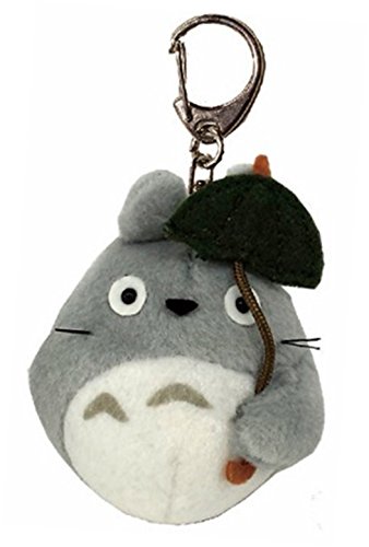 SUN ARROW Studio Ghibli My Neighbor Totoro Keyholder Plush Totoro W/ Umbrella- Japan Figure Store - #1 Bring To You The Best Japanese Goods