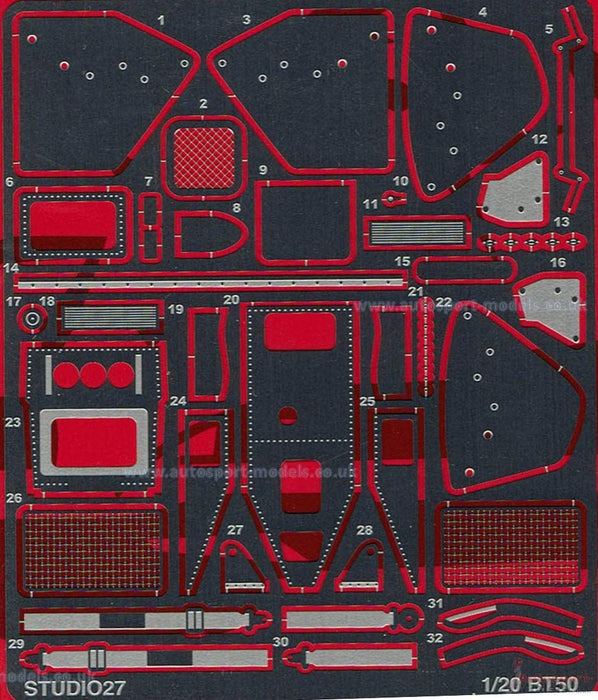 Studio27 St27 Fp2037 Brabham BT50 BMW Turbo Grade Up Parts For Tamiya 1/20 Plastic Model Parts- Japan Figure Store - #1 Bring To You The Best Japanese Goods