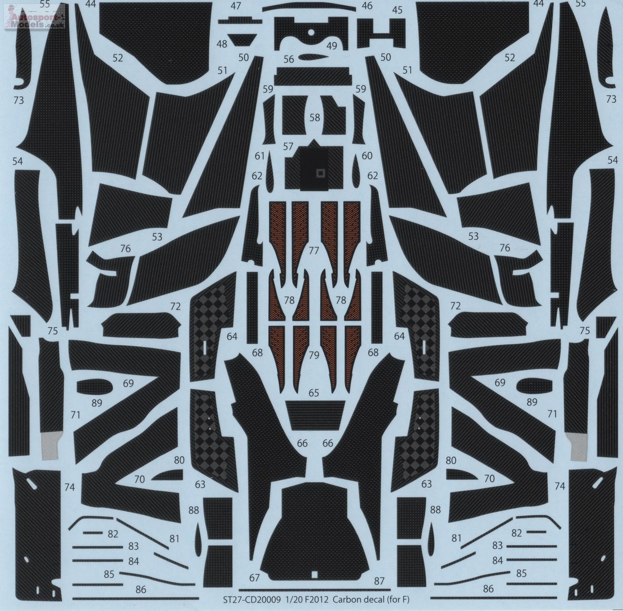 Studio27 St27 Cd20009 Ferrari F2012 Decal For Fujimi 1/20 Decal For Car Models- Japan Figure Store - #1 Bring To You The Best Japanese Goods