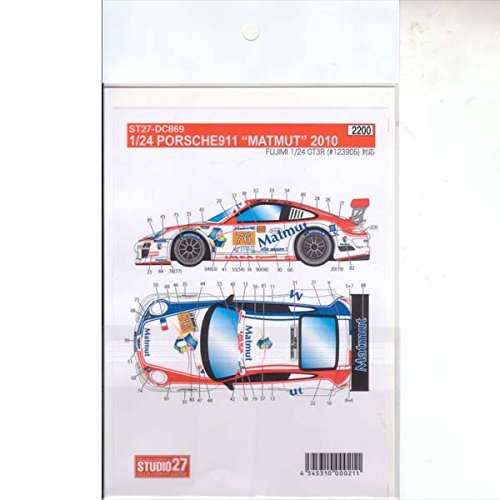 Studio27 St27 Dc869 Gt3r Porsche 911 Matmut #76 2010 Decal For Fujimi 1/24 Scale Car Decal- Japan Figure Store - #1 Bring To You The Best Japanese Goods