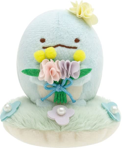 San-X Sumikko Gurashi Zasso Fairy Flower Garden Plush Lizard Mo06301 - Japanese- Japan Figure Store - #1 Bring To You The Best Japanese Goods
