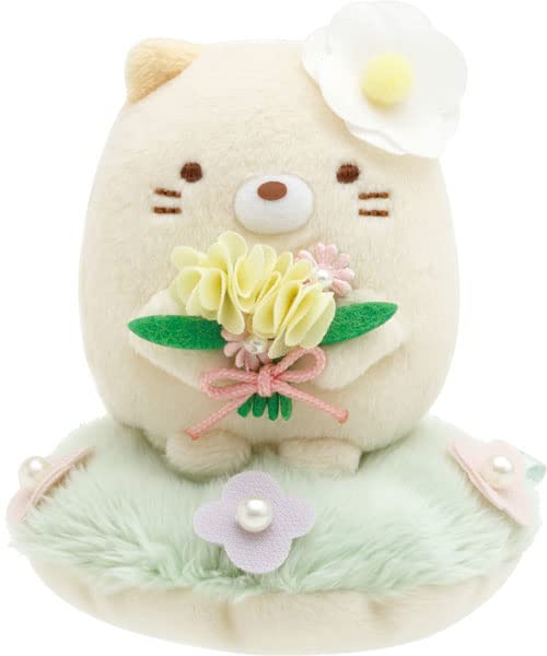 San-X Sumikkogurashi Zasso Fairy Flower Garden Cat Plush Mo06201 Japan- Japan Figure Store - #1 Bring To You The Best Japanese Goods
