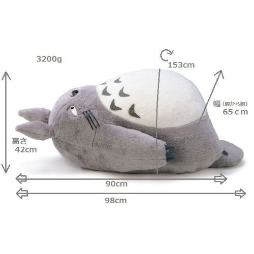 Sun Arrow My Neighbor Totoro (Gray) Plush Toy & Nap Cushion Japanese Stuffed Toy- Japan Figure Store - #1 Bring To You The Best Japanese Goods