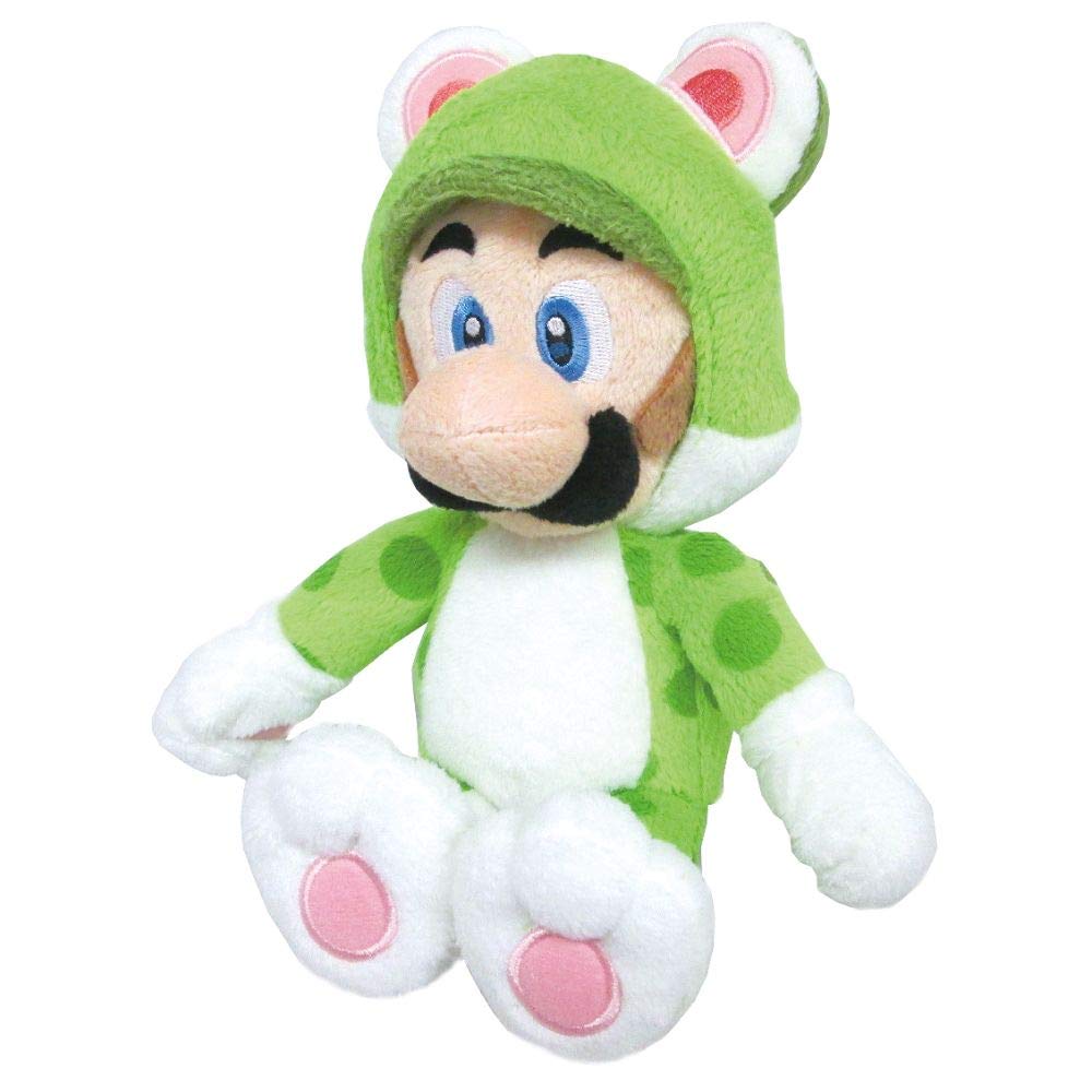 SAN-EI Super Mario 3D World Plush Doll Cat Luigi S- Japan Figure Store - #1 Bring To You The Best Japanese Goods