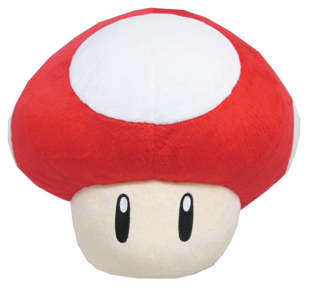 Super Mario Item Cushion (Super Mushroom)- Japan Figure Store - #1 Bring To You The Best Japanese Goods