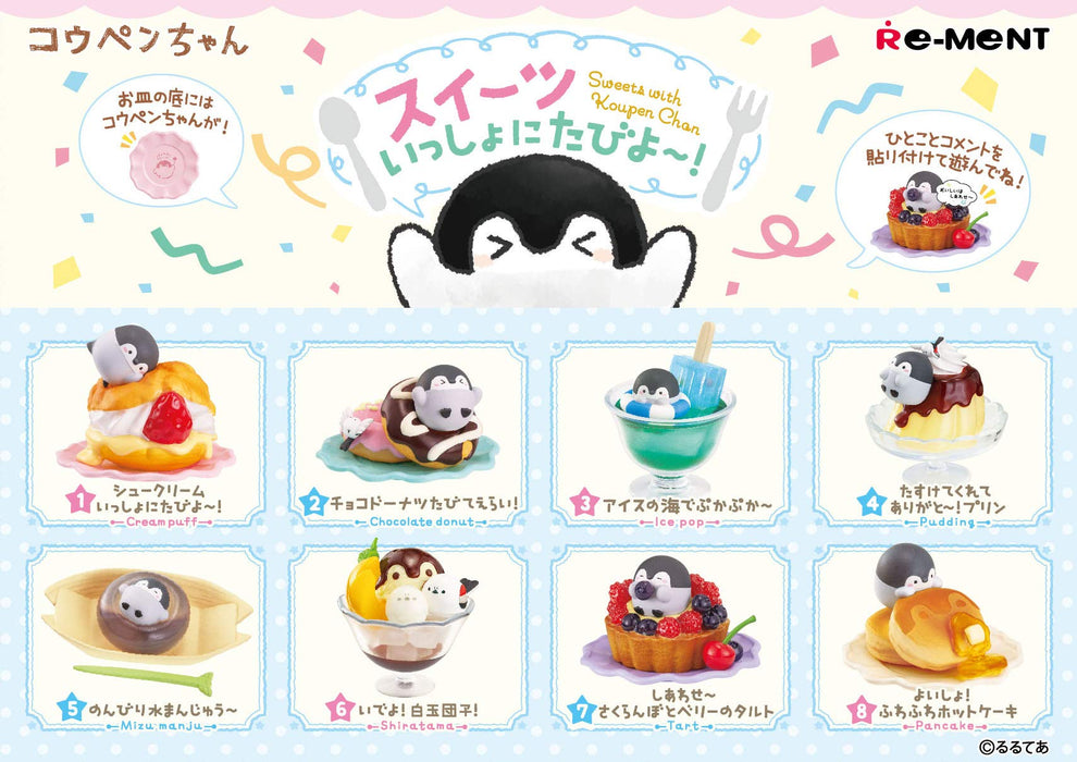RE-MENT Koupen-Chan Let'S Eat Sweets Together! 1 Box 8 Pcs Set- Japan Figure Store - #1 Bring To You The Best Japanese Goods