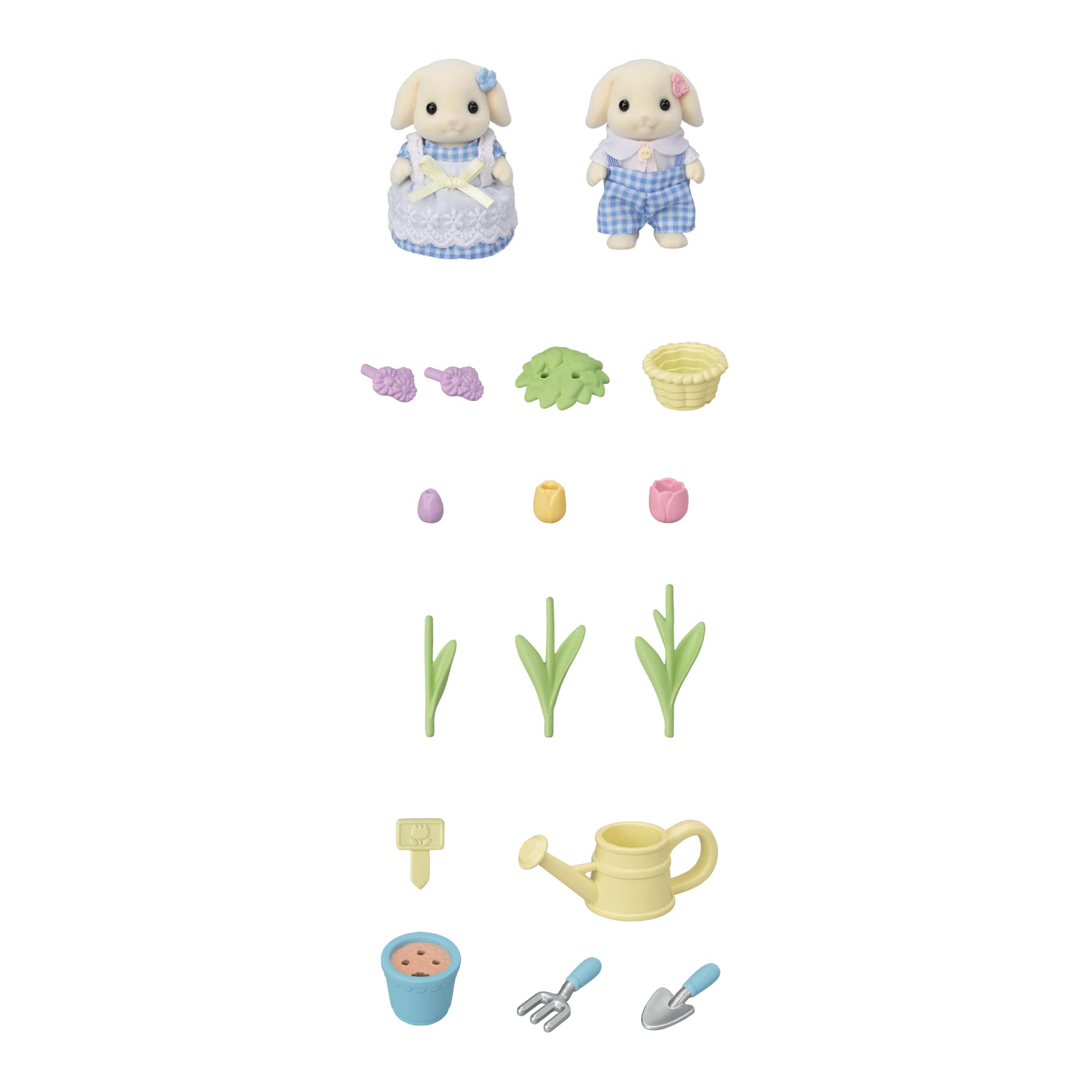 Epoch Sylvanian Families Flora Rabbit Siblings Doll & Furniture Set Toy Dollhouse for Ages 3+- Japan Figure Store - #1 Bring To You The Best Japanese Goods