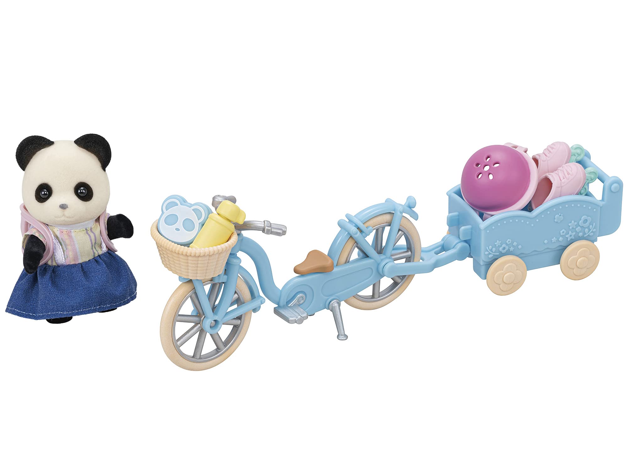 Epoch Sylvanian Families Doll Set with Furniture Panda Girl Cycling St Mark-Certified for Ages 3 Up- Japan Figure Store - #1 Bring To You The Best Japanese Goods