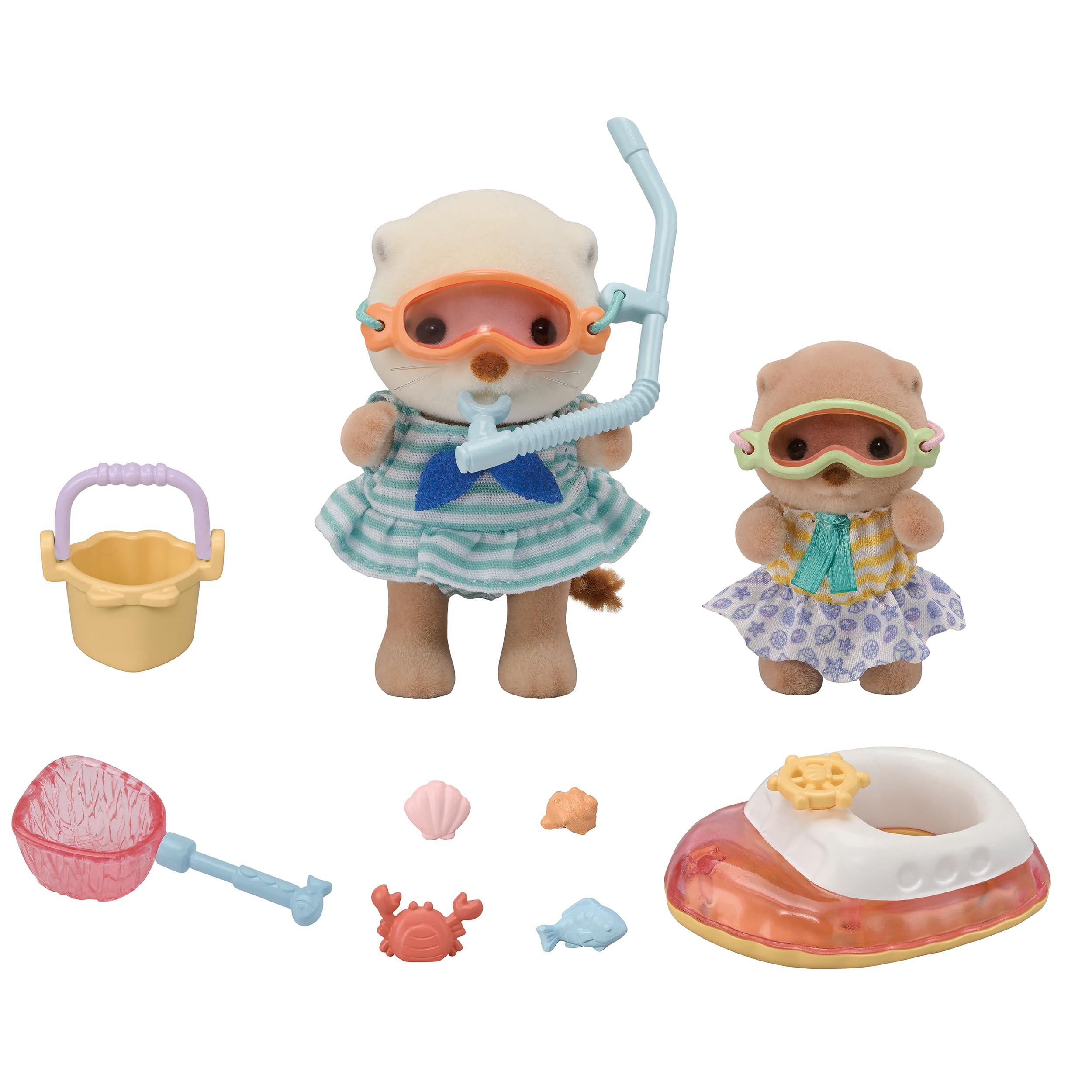 Epoch Sylvanian Families Sea Otter Siblings Play Set Toy Dollhouse Furniture for Ages 3+- Japan Figure Store - #1 Bring To You The Best Japanese Goods