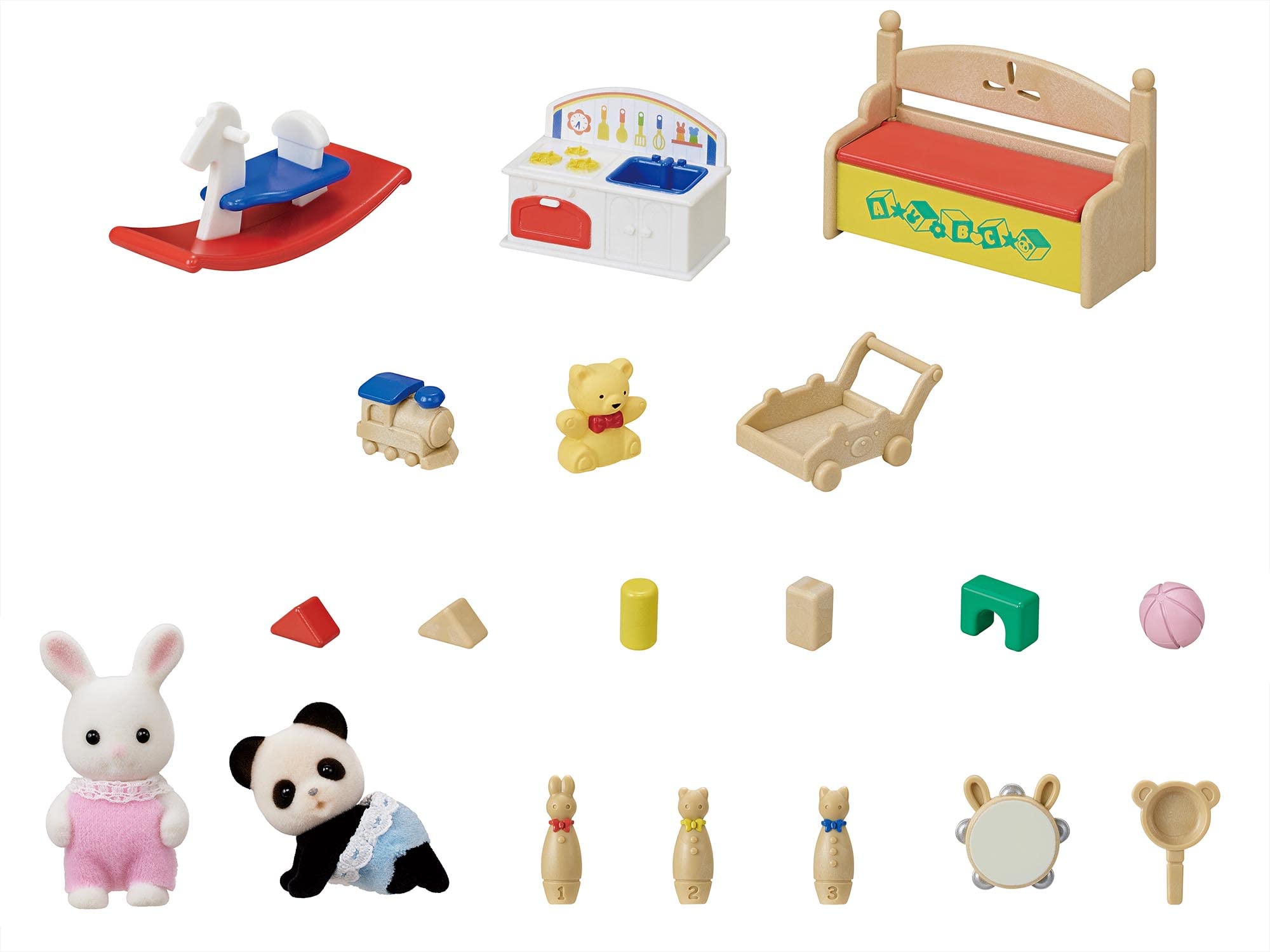 Epoch Sylvanian Families Toy Set - White Rabbit Baby Panda Doll and Furniture Age 3+- Japan Figure Store - #1 Bring To You The Best Japanese Goods
